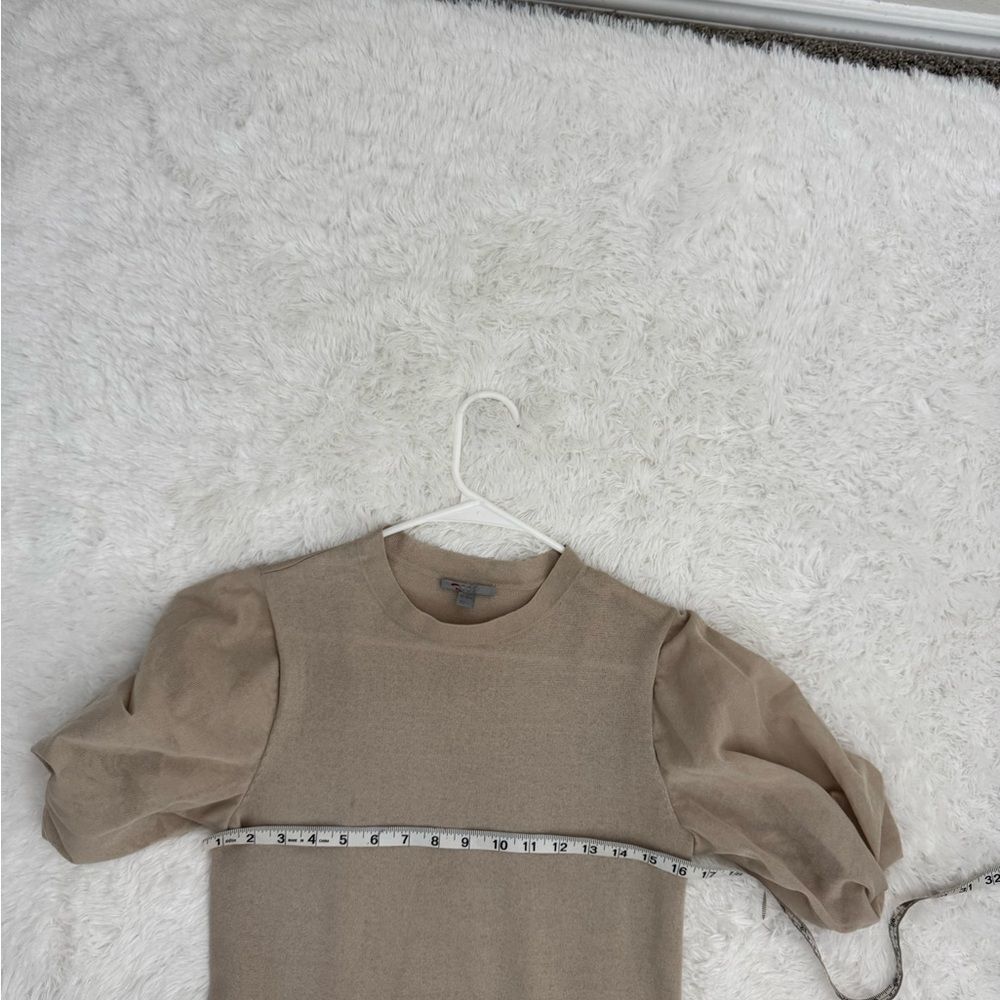 COS Cream Knitted Sheer Dress Puff Sleeves Size EUR XS - Picture 8 of 10